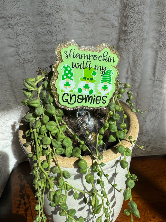 St Patrick's Day Gnome Badge Reel