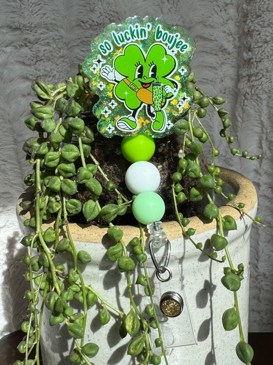 Shamrock Boujee Badge Reel